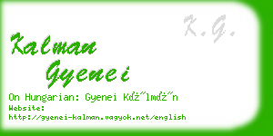 kalman gyenei business card